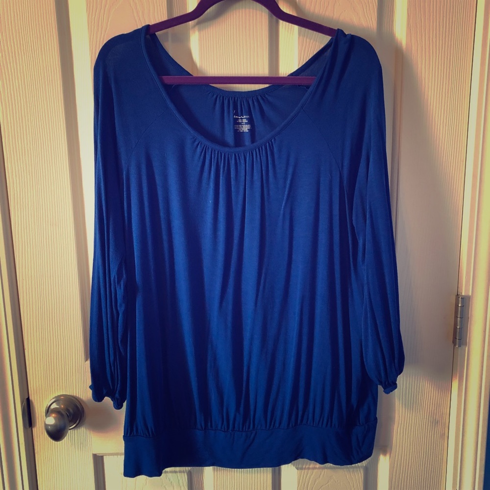 Blue long sleeve blouse